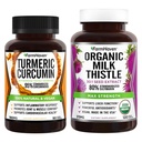 FarmHaven Milk Thistle 120 Capsules dan Turmeric Curcumin 90 Capsules