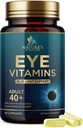 Tambahan Eye Vitamin - Advanced Eye Care Vitamin with Lutein, Zinc, Vitamin C, E, Alaxanthin & Mineral - Vision Multivitamin for Macular Health & Dry Eyes, Vegan, Bottoms in USA - 60 Capsules