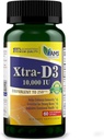 Amerika Medic & Science Xtra D3 Vitamin D 10.000 IU (250 mcg) Suplemen Cholecalferol untuk Pria & Women (60 Easy to Swallow Softgels) Terbaik untuk Bone, Heart Health, Immune System Support, Lung Fungsi