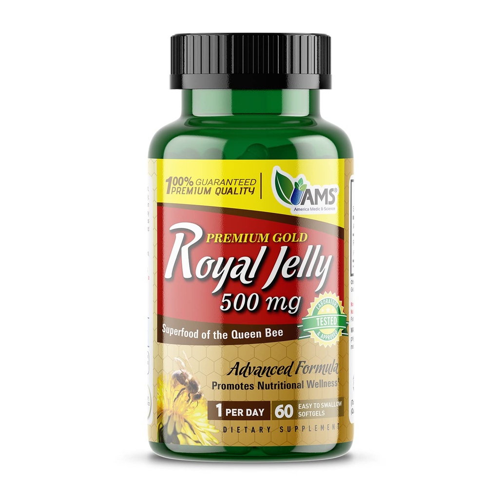 American Medic & Science Royal Jelly 500mg (60 softgeels):