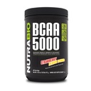 NutraBio BCAA 5000 Powder - Vegan Ferwered BCAAs - Support Lean Muscle Growth, Recovery, Endurance - 60 Servings - Strawberry Lemon Bomb