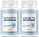 (2 Paket) Quietum Plus - Resmi Quietum Plus Advanced Suplement Formula, Original Quietum Plus Review, All Natural QuietumPlus Formula Sehat Ear, 120 Capsules selama 2 Bulan