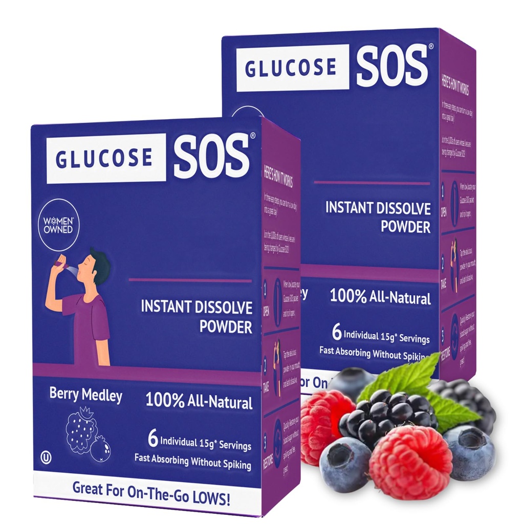 Paket Powder SOS GUNER dengan Dextrose Natural, Fast- Absorpsi That Instantly Dissolve in Your Mouth with No Water Needed, Berry Medley 12 Servis