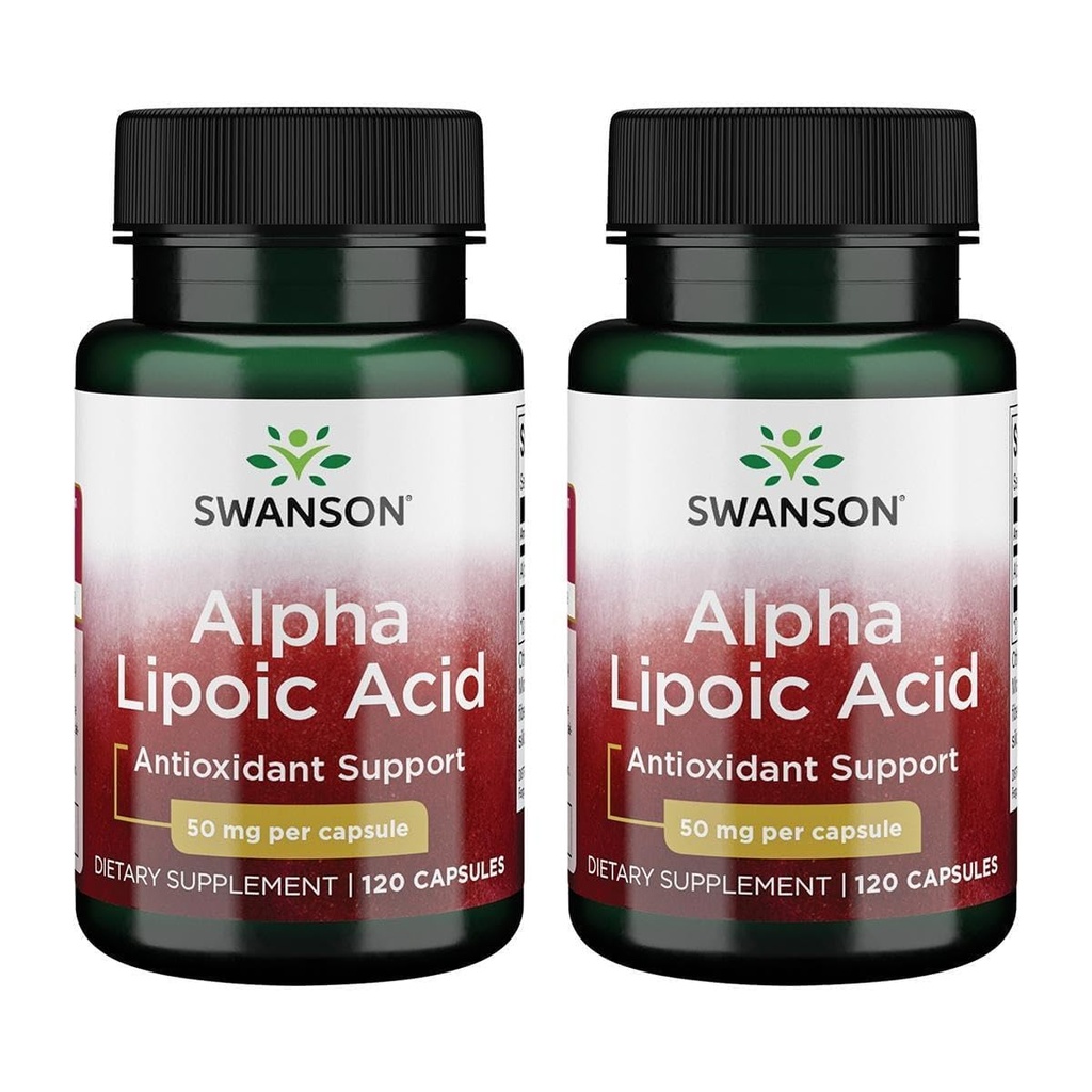 Swanson Alpha Lipoic Acid 50 Miligram 120 Capsules (2 Pack)
