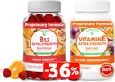 Lanakai Vitamin B12 dan Vitamin E Gummies Bundle - 3000 mcg Gummies untuk Dukungan Energi Dewasa dan Kesehatan Tulang - 250 mg 1000 iu Natural VIT E Plus C Suplemen