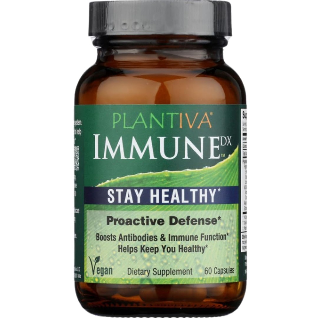ImmuneDx Heallied Ammune Boost Daily Herbal Suplement, Resistance Alam, Whole Body Pertahanan dengan Echinacea & Ginseng - Vegan - 60 Kapsul