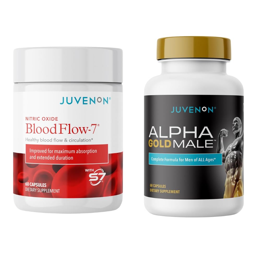 Juvenon BloodFlow-7 Nitric Oxide Suplemen dengan Nitroigine + Alpha Gold Male