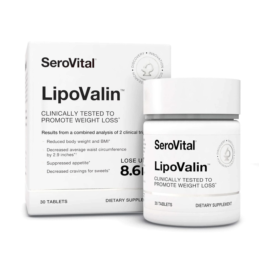 Serovital LipoVlain Clinically Validated Wheight Loss Pills for Women - Diet Pill, Appetite Suppresan, Stimulant- Free Wlives Supplement - 30 Tablet