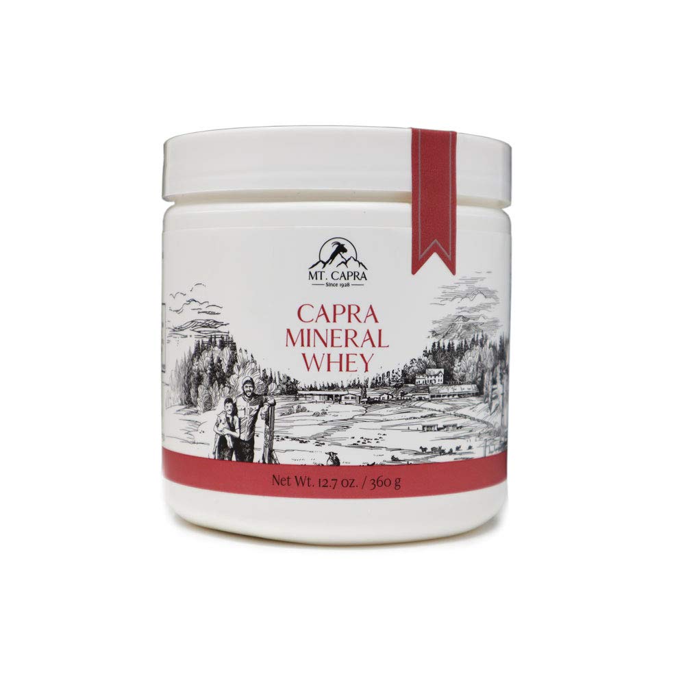 Gunung Capra Mineral Whey 124; Sebuah Whole Food, Bio- Tersedia Mineral / Electrolite Powder dari Goat Milk Whey, Rich in Potasium, Alkulisasi 124; 14 Servis - 12.7 oz