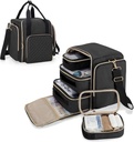 LUXJA Large Medicine Bag with 4 Inner Removable Cases, Multifungsional Medicine Storage (Cocok untuk Home or Travel Use), Black
