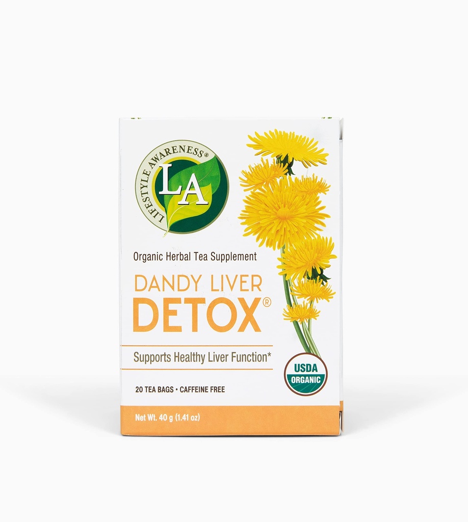 Tea Kesadaran Gaya Hidup, Kafein Bebas Dandy Liver Tea, 20 Cacah