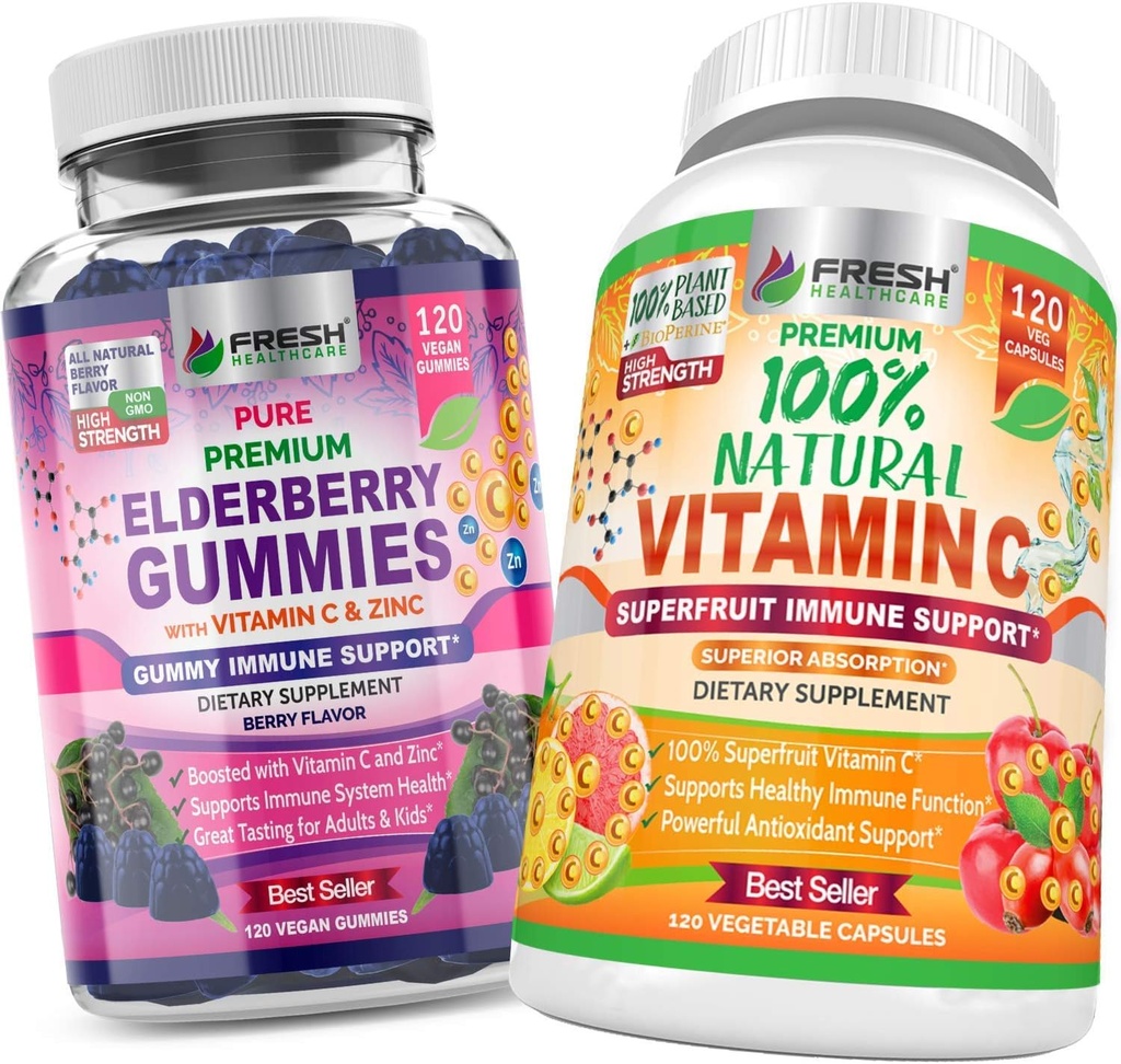 Elderberry Gummies dan Vitamin C-Bundle