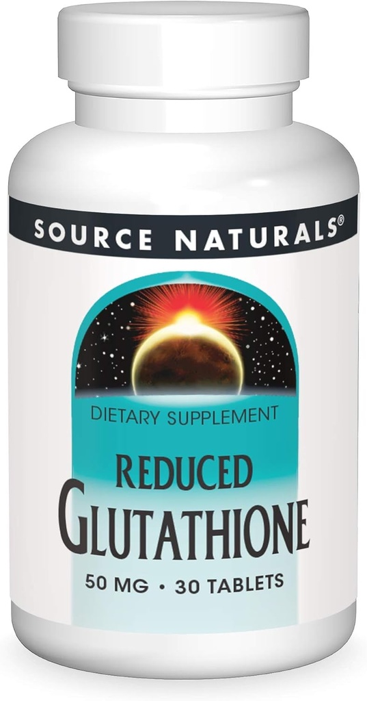 Sumber Glutathione, Tambahan untuk Dukungan Hati, 50mg - 30 Tablet