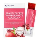 BOTO Secret Pomegranate 20g - Korean Beauty Collagen Jelly Stick, Low Molekuler Fish Collagen, Pecaciate Flavored - Puck of 15