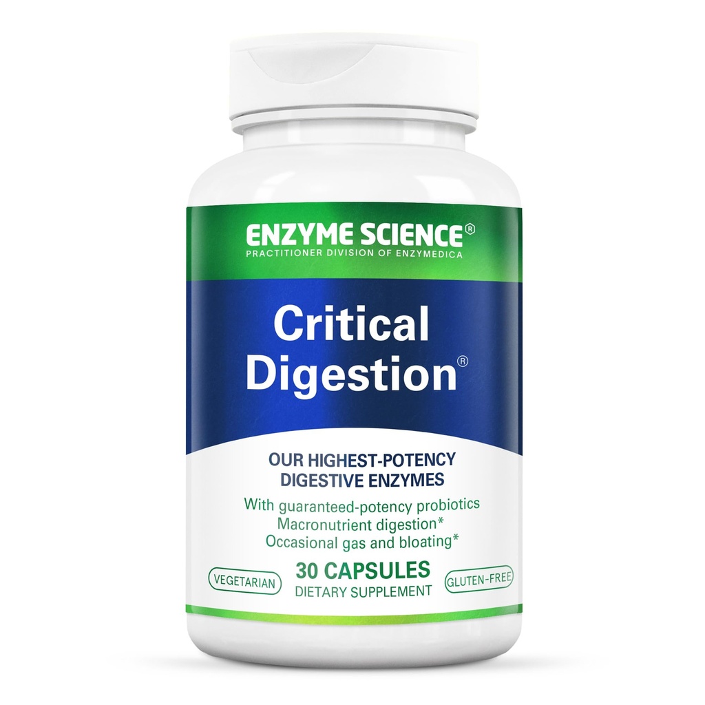 Enzyme Science Critical Distable - Engetical enzim untuk Perempuan dan untuk Pria dengan Probioticos - Dukungan Potensi Tinggi untuk Divalry - Kesehatan Digetical - Enzimas dignestivas y probioticos - 30 Capsules