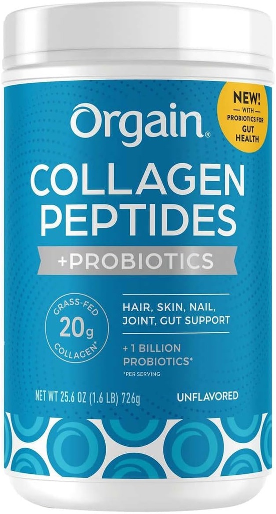 Orgain Collagen + Superfood dengan 20 Grams dari Grass-Fed Collagen dan Vitamin C, Unflafeted, 25.6 oz