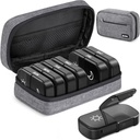 AUVON Canvas Bag XL Weekly Pill Organizer 2 Kali sehari, Travel Pill Box 7 Day with One- Side Large Opent, AM PM Pill Case with Portable Cloth Bag for Suplemen, Vitamin, Fish Oils