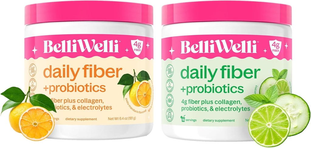 Lapisan Tambahan Perabot Harian dengan Added Collagen, Progories & Electrolytes - Cucumber Mint & Orange Yuzu Mandarin Flavors - Support Kesehatan Digetives, Debloating & Hydration - 32 Servis Total