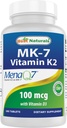 Terbaik Vitamin K2 (MK7) dengan D3 Tambahan Bone dan Heart Health (5000 IU Vitamin D3 & 100 mcg Vitamin K2 MK7), 180 Tablet