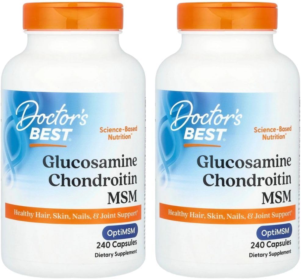 Dokter Terbaik, (2 Pack Glucosamin Chondroitin MSM dengan OptiMSM, 240 Vevgie Caps