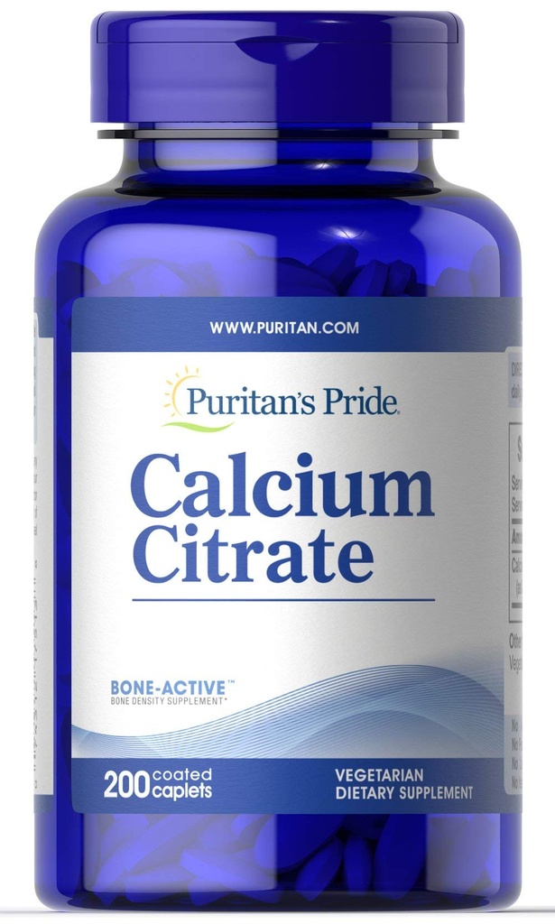 Puritan 's Pride Calcium Citrate 200 Mg, 200 Count