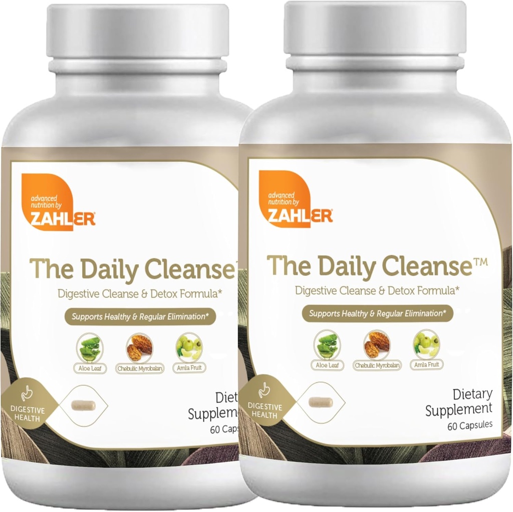Zahler Daily Cleanse, Digetical Cleanse & Detox Formula, Supports Heally and Regular Elimination, 120 Capsules