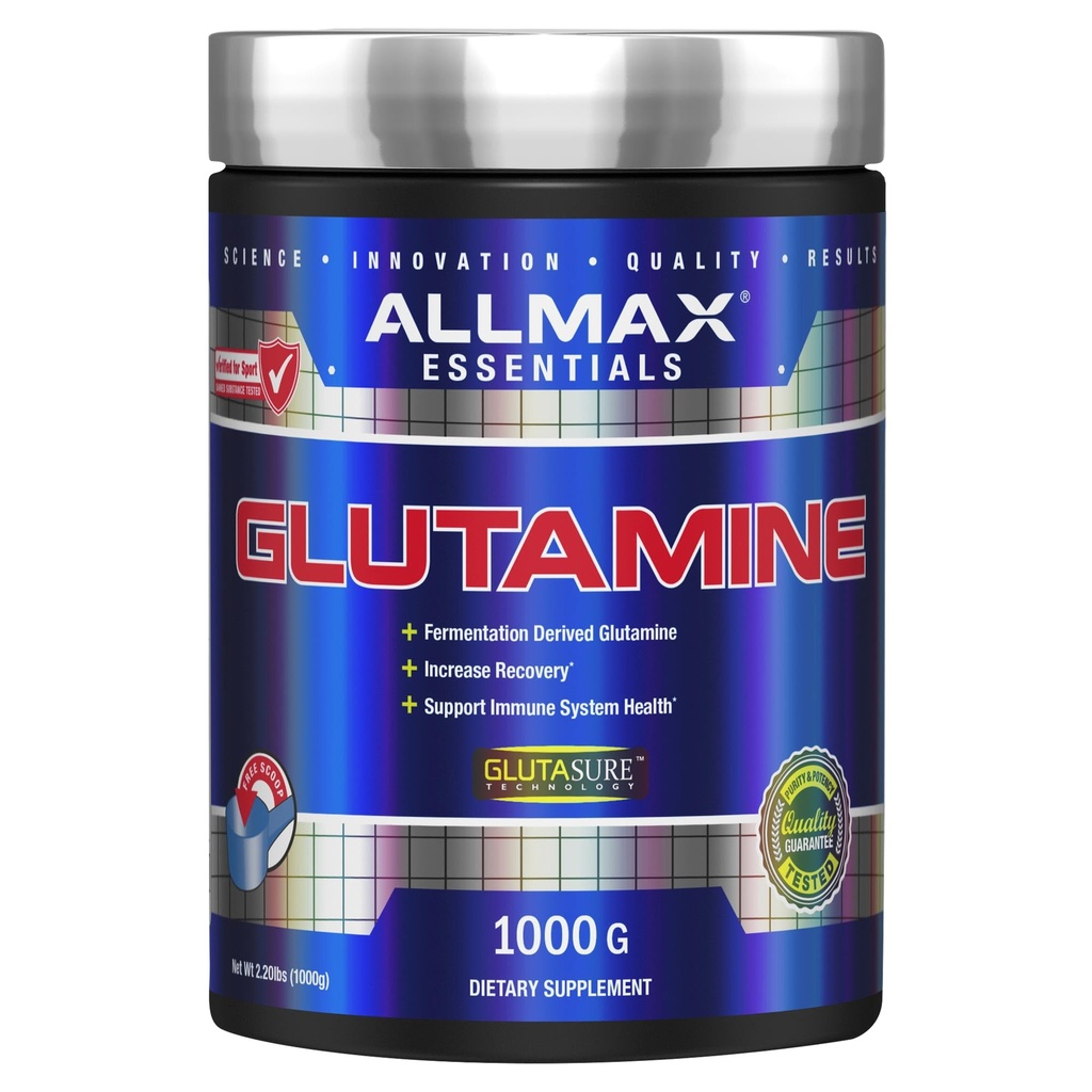 LLMAX Nutrection L - Glutamine Powder, Muscle Recovery Formula, Gluten Free, Vegan, 1000 Grams