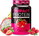 Nutrologi TromiACT Protein Powder - 7-in- 1 Pengganti Meal Shake dengan Poader Whey Whey, Pea, Rice, Greens for Muscle Recovery & Imunity, Superberry Flavor, 40 Services