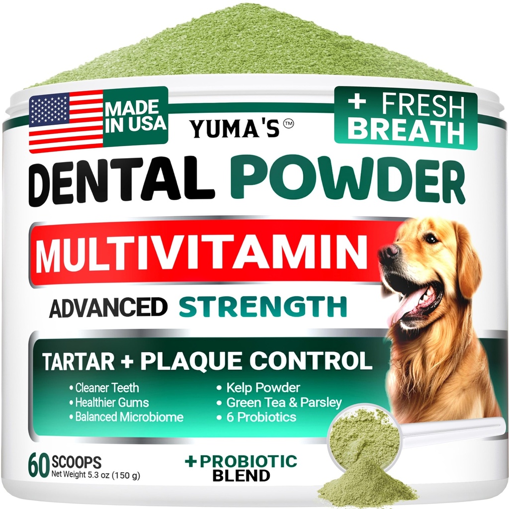 DogAdvanced Dog Dental Powder, Breath Freshener with Multivitamin, Dog Teeth Cleaning, Bad Breath & Tartar and Plaque Off Remover for Dogs Prograble lab co, Pet Oral Care - Vitamin and Suplemen