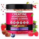 Adndale Creatine Monohydrate Gummies for Men & Women, 5000mg per Serving Creatine Suplemen Beta- Alanine, L- Citrulline & B12 - 75 Vegan Gummies. Sugar-Bebas