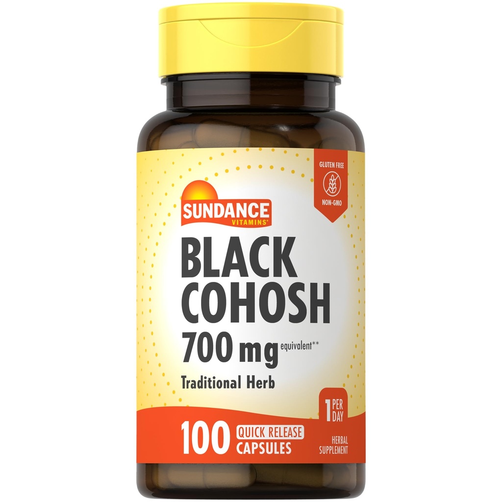 Sundance Black Cohosh 700mg 124; 100 Quick Rilis Capsules 124; Tradisional Herb 124; Non-GMO dan Gluten Free Suplemen