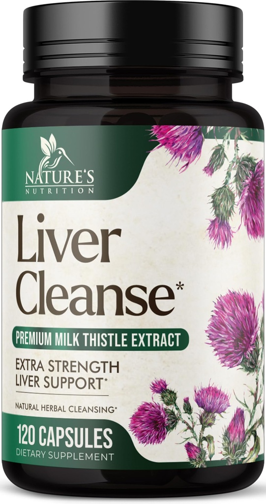 Liver Cleanse Detox & Repair Formula - 20-in- 1 Advanced Liver Support with Silymarin Milk Thistle, Dandelion, Artichoke Extract, Turmeric, Choline, & Beetroot - 120 Veggie Capsules