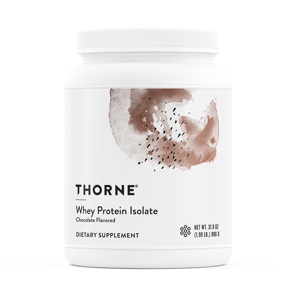 THORNE - Whiy Protein Isolate - Balanced Amino Acids Profile dengan BCAAs - 21 Grams of Easy to Digest Whey Protein Powder - NSF Disahkan untuk Sport - Chocolate - Gluten & Soy- Free - 30 Servings
