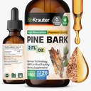 BIO KRAUTER Pine Bark Extract - Rich in Antioksidants Liquid Suplement - 400 mg French Maritim Pine Park Extract Drops - Vegan, Alkohol & Sugar Free - 2 Fl Oz