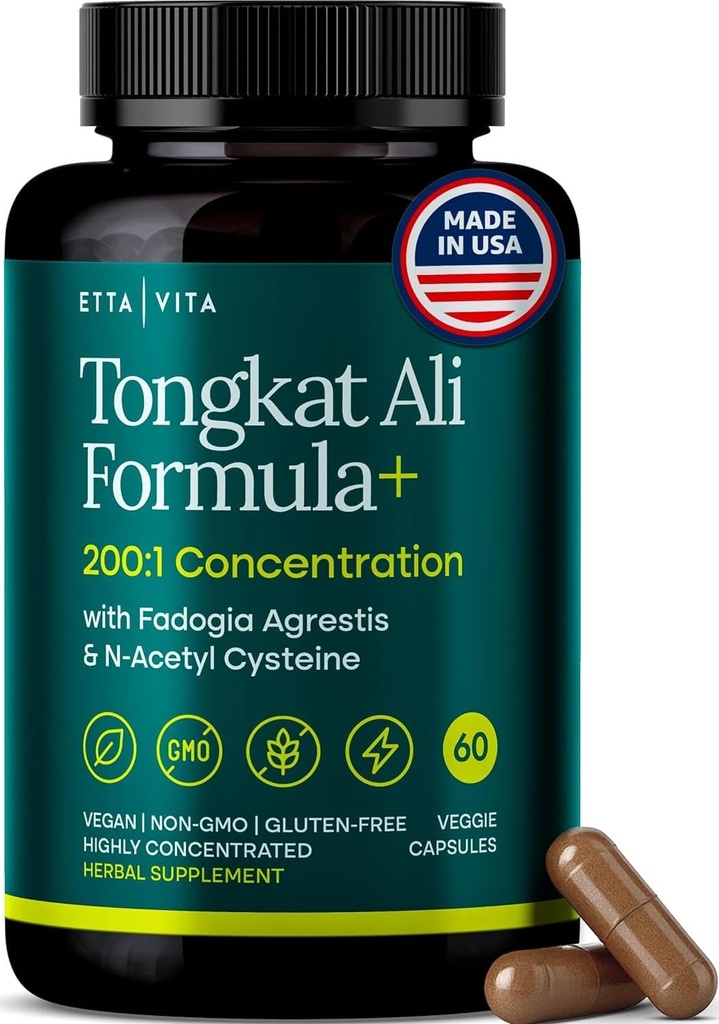 Power Longjack - Tongkat Ali & Fadogia Agrestis Suplement for Men & Womens Energy, T Dukung, Lean Muscle Growth & Recovery, Hormonal Balance, Pre- Workout with Vegan NAC Liver Detox & Cleanse