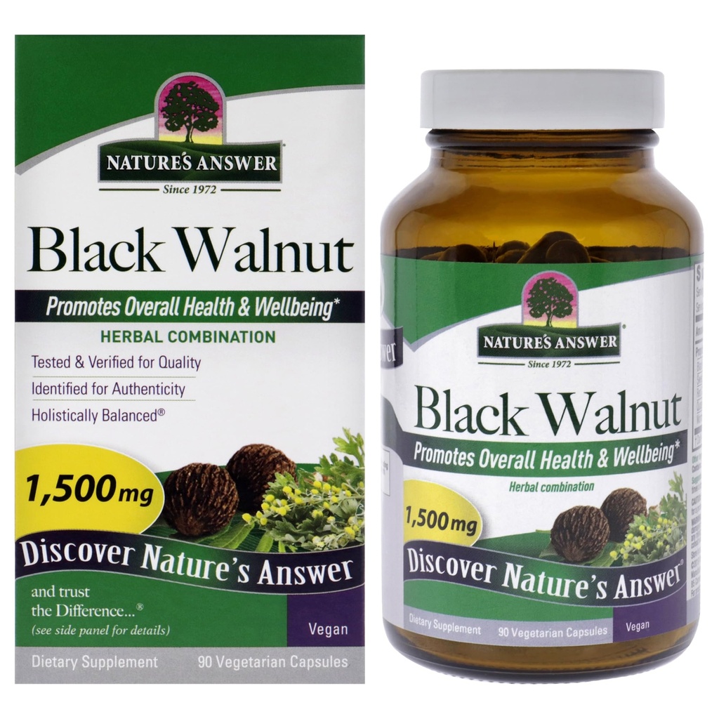 Nature 's Respon Black Walnut Complex Vegetarian Capsules Powder, 90- Count Black Walnut 124; Vegan 124; Non-GMO Black Wormwood Wormwood 124; Natural Cleanser 124; Detoxifier Support