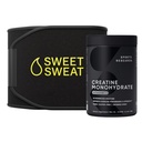Sports Research Creatine Monohydrate and Sweet Sweat Waist Thrimmer - Black and Yellow (Medium)