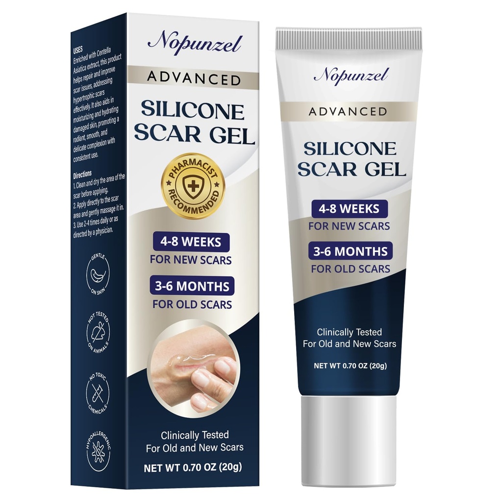 Scar Gel Scar: Silicone Gel for Scar - Impreve Scar Apparences for Old and New Skies - Medical Grade Silicone - Advanced Scar Gel - Scalds - Operasi - Injury - Stitches - Burches - 20g