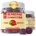 Suplemen Berberine 1500mg dengan Soluble Fiber, B1, B3 & B6, Sugar Free Berberine HCL Gummies, High Bioavability AMPK Activitor untuk MAlumtâbbolism ballanced, Daily Digetical & Body Mânâgnt, 60 Cts