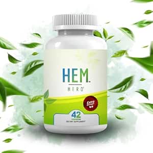 Hem Hero Extra Strength Heembehoid Treatment - Reduce Swelling, Soothe Itching & Irritation - 100% Natural - 42 Vegetarian Capsules