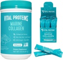 Vital Protins Marine Collagen Peptides Powder Suplemen 7.8 oz Canister + Stick Packs (10 g) (Kotak 20)
