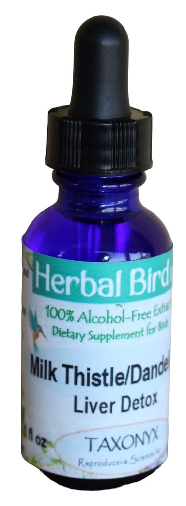 Taxonyx Milk Thistle / Dandelion untuk Burung - Herbal Bird RX (1 fl oz)