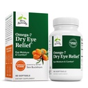 Terry Secara alami Omega-7 Dry Eye Relief - Suplemen Kesehatan Mata dengan Air Buckthorn Oil - Diet Suplemen untuk Bantuan Bantuan Relief Dry Eye - 60 Softgel