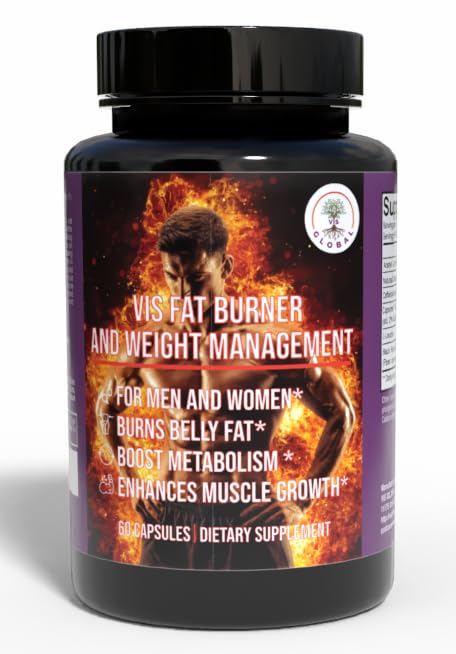 Vis Fat Burner Weight Loss Supplement - Wight Management Fat Burner for Men & Women - Boosts Metabolisme, Burner Belly Fat for Women, Enhances Muscle Growth- 60 Capsules
