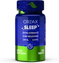 OrZAX Sleep - Melonatin 5 mg, Vitamin B6 & 5- HTP Suplemen Tidur yang penuh untuk Orang Dewasa (120 Tablet)