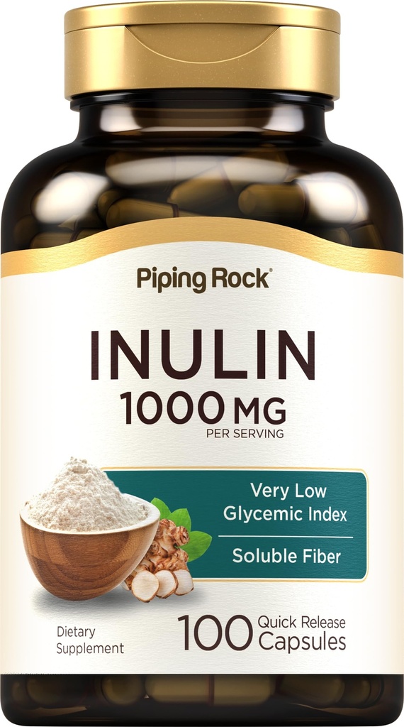 Indeks Glycemic Organic Insules 1000 mg 124; 100 Count 124; Indeks Glycemic Rendah 124; Suplemen Fiber Soluble: 124; Non-GMO, Gluten Bebas