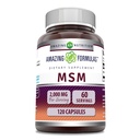 Amazing Formula MSM (Methylsulfonymetana) Suplemen 124; 2000 Mg per Serving 14; 120 Capsules 12.4; Non-GMO 124; Gluten-Free Alag14; Dibuat di AS