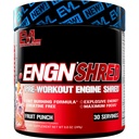 EVL Ultimate Pre Workout Powder - Thermogenic Fat Burns Dupder Minum untuk Lasting Energy Focus dan Stamina - ENGN Shred Intense Free Pretraining Minum Mix - Fruit Punch