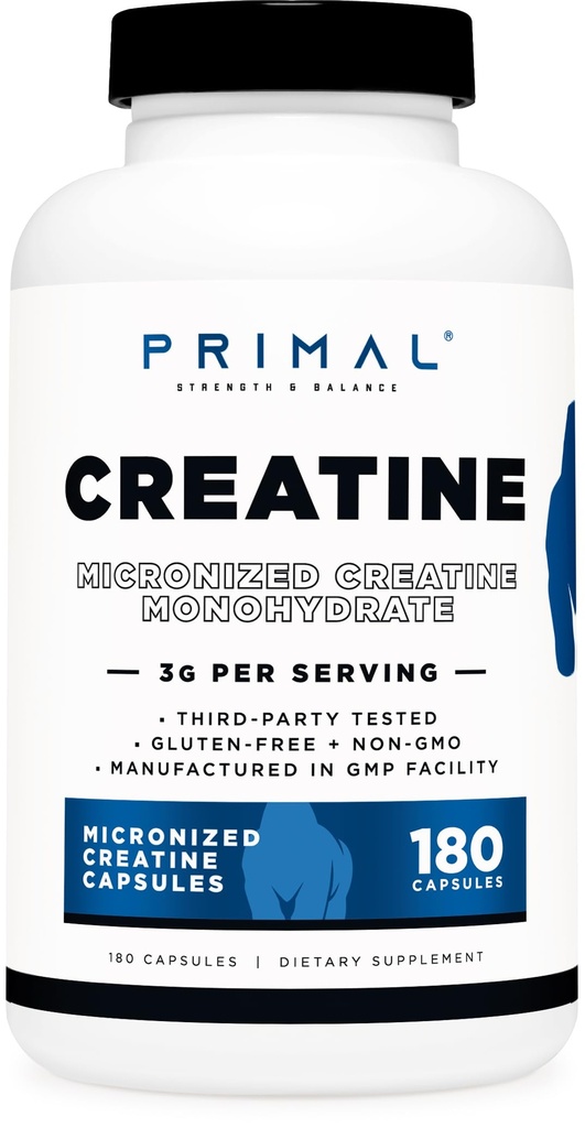 Primal Creatine Monohydrate (3.000 Mg, 180 Caps)