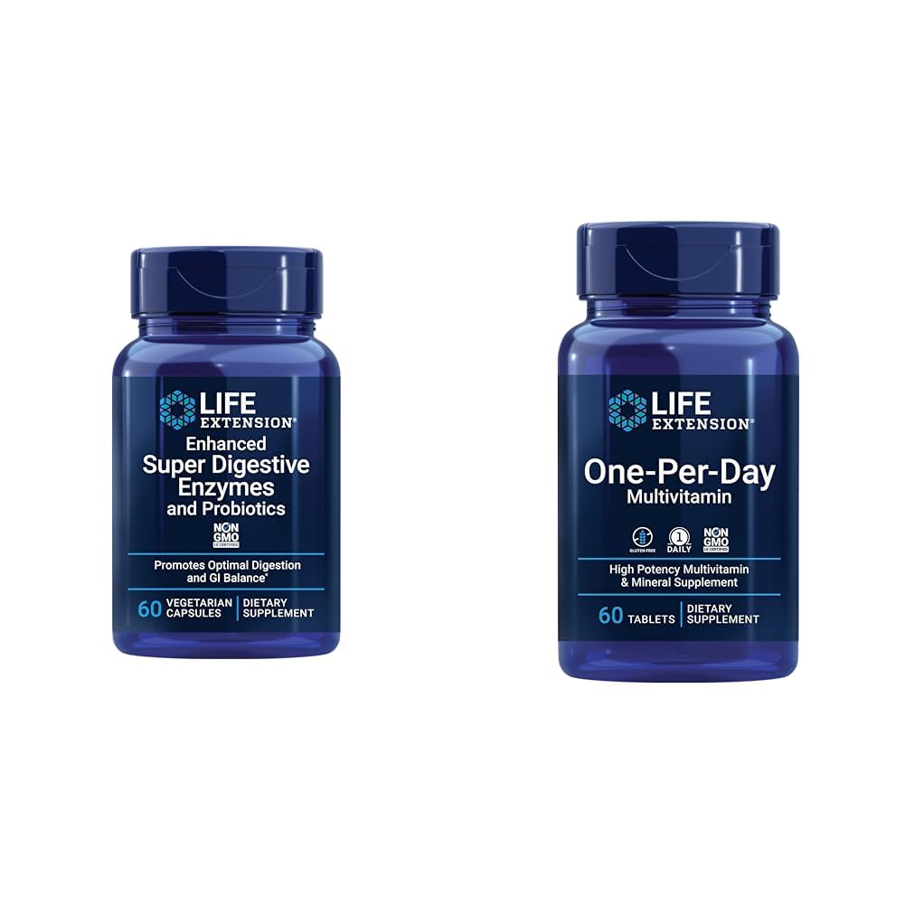 Ekstensi Hidup Enzymes Super Digetical & Progories 60 Vegetarian Capsules dan 1-Per- Day Multivitamin 60 tablet